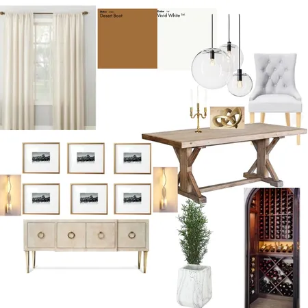 Karabo Dining Area Interior Design Mood Board by Alinane1