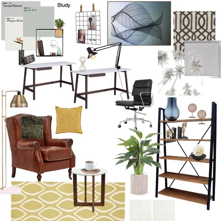 Study Interior Design Mood Board by Daleen