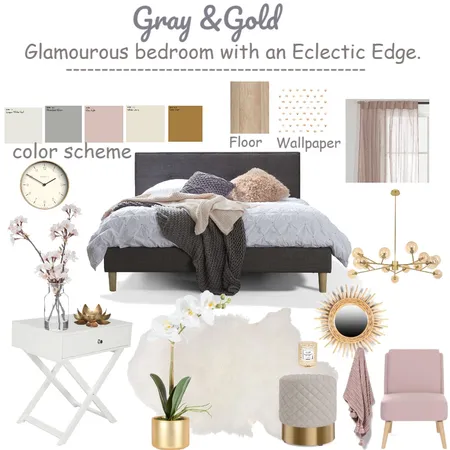 bedroom Interior Design Mood Board by Rasha94