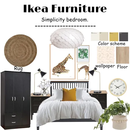 ikea bedroom Interior Design Mood Board by Rasha94