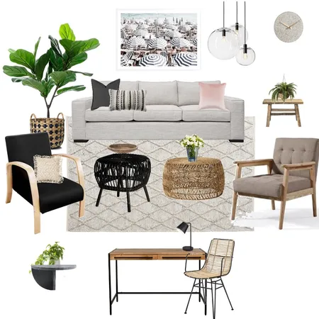 לוח השראה לסלון Interior Design Mood Board by shirlyyakov