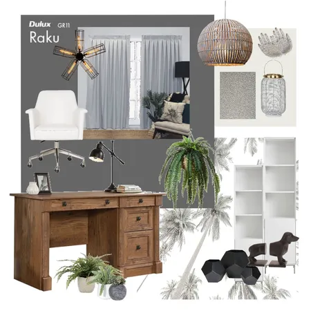 Study Achromati Interior Design Mood Board by ElizabethLogan