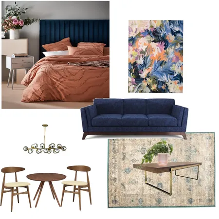 Unfinished mid century luxe Interior Design Mood Board by Simplestyling