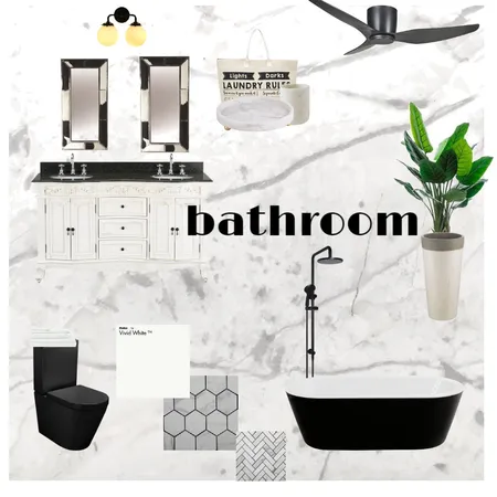 master bathroom Interior Design Mood Board by KB design