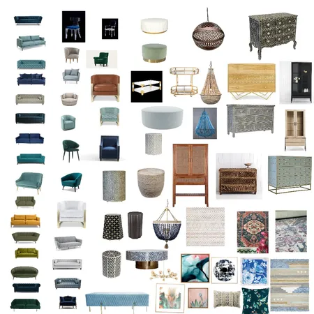 Boho colorful eclectic board Interior Design Mood Board by novahomestyler on Style Sourcebook