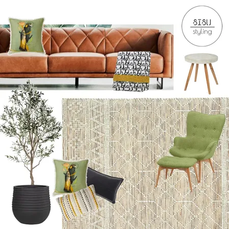 modern green lounge Interior Design Mood Board by Sisu Styling