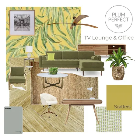 Assignment 9 - TV Lounge & Office Interior Design Mood Board by plumperfectinteriors