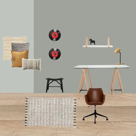 לוח השראה חדר מוסיקה אופק Interior Design Mood Board by tamirydesign