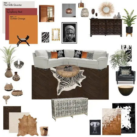 Modern African Inspirations Interior Design Mood Board by njparker@live.com.au