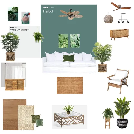 Tropical Living Room Interior Design Mood Board by njparker@live.com.au