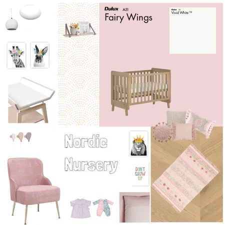 Nordic Nursery Interior Design Mood Board by njparker@live.com.au
