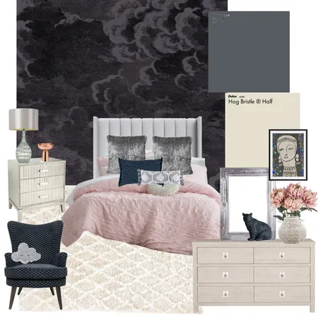 Moody Bedroom Interior Design Mood Board by Whippetgood1