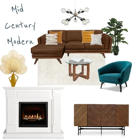 Mid Century Modern Interior Design Mood Board by Evolution Design
