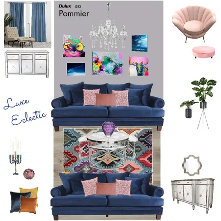 Luxe Eclectic Interior Design Mood Board by njparker@live.com.au