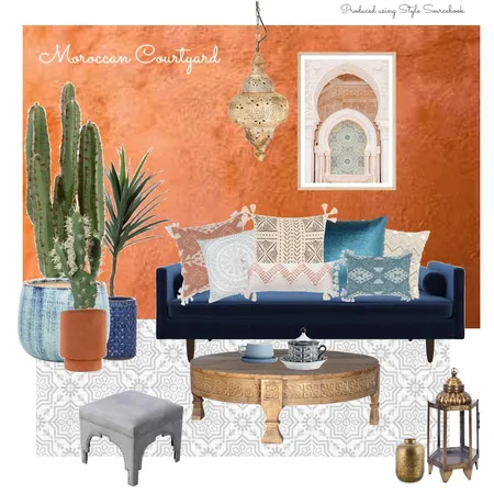 Moroccan Courtyard Interior Design Mood Board by Kim Bongers