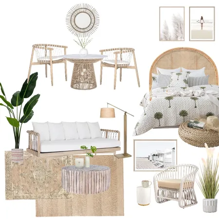 Boho coastal concept #1 Interior Design Mood Board by Simplestyling