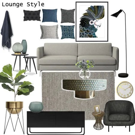 Teal Cockatoo Interior Design Mood Board by Debra Hopkins