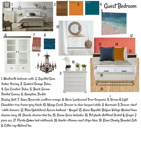 Mood board guest bedroom Interior Design Mood Board by Stephanievanbrakel