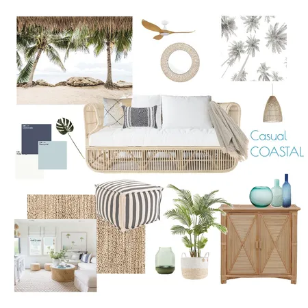Casual Coastal Interior Design Mood Board by joannawilliams