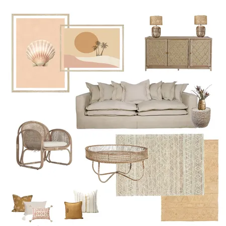 Coastal boho concept Interior Design Mood Board by Simplestyling