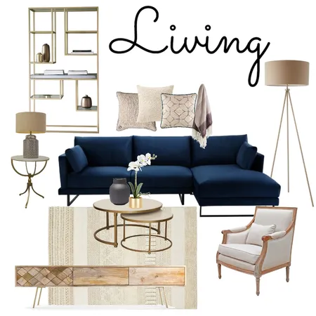 living set 3 Interior Design Mood Board by DesignbyFussy
