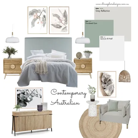 Contemporary Australian Master Suite Interior Design Mood Board by Atmosphere Designs