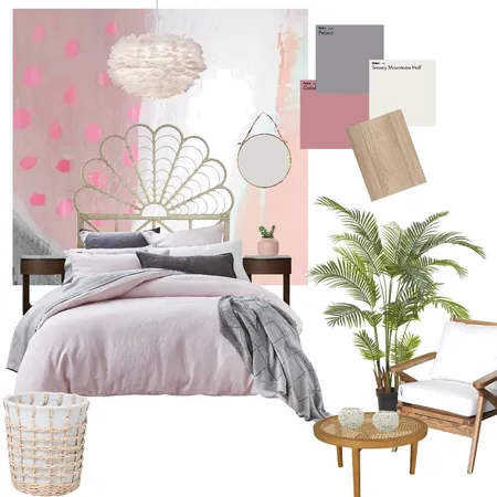 Boho Bedroom Interior Design Mood Board by HGInteriorDesign