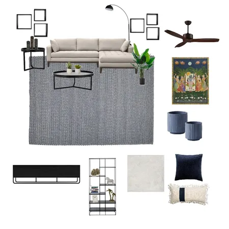 Living Room Interior Design Mood Board by dharitri14