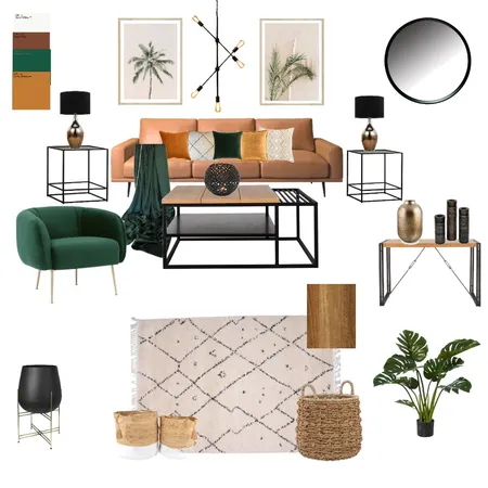 Mid-Century Modern Interior Design Mood Board by KeyWilson