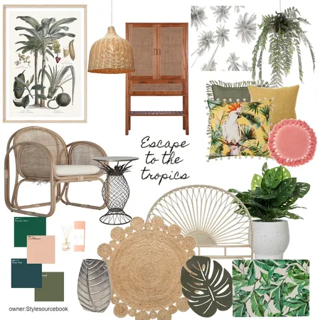 Tropical Interior Design Mood Board by vivid interiors