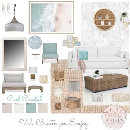 Coastal Interior Design Mood Board by Ledonna