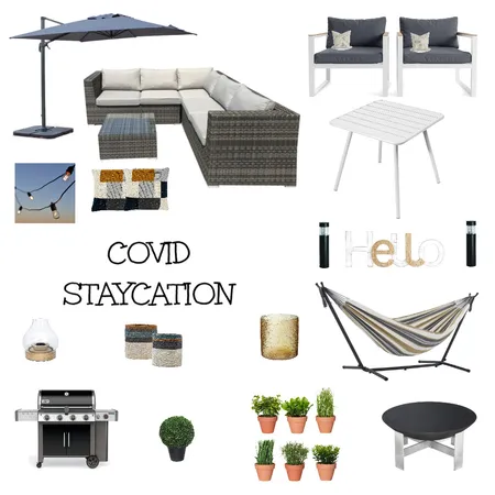 Covid Staycation Interior Design Mood Board by DianeCampbell