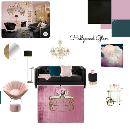 hollywood glam Interior Design Mood Board by anna polny