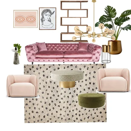 Boho Glam Interior Design Mood Board by AlidanLouise