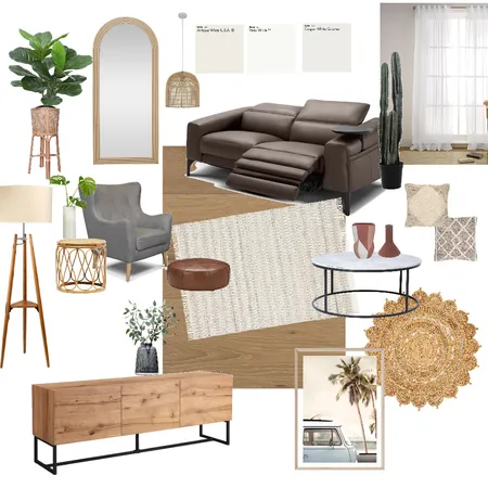 Living room neutral cali cool Interior Design Mood Board by NatalieDee