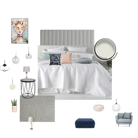 Guest bedroom Interior Design Mood Board by joirain