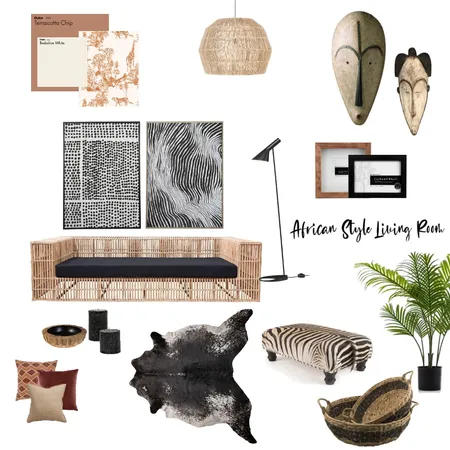 African Interior Design Mood Board by Sabina
