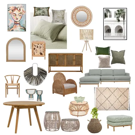 Sage Green Interior Design Mood Board by DiTaylor