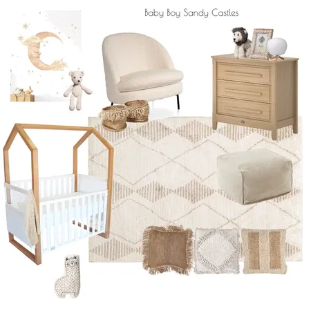 Baby Boy Sandy Castles Interior Design Mood Board by stylefusion