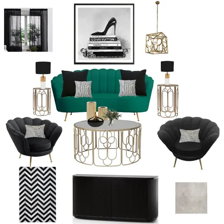 Hollywood Glam Interior Design Mood Board by jazzh