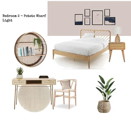 BEDROOM 2 PW - light Interior Design Mood Board by H | F Interiors