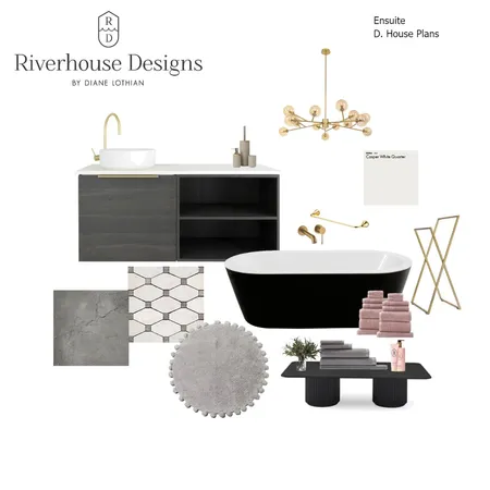 ensuite Interior Design Mood Board by Riverhouse Designs
