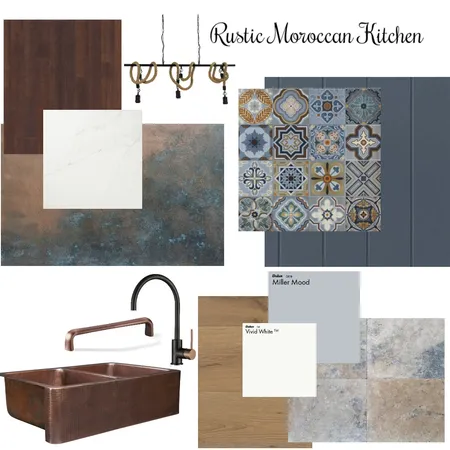 Rustic Moroccan Kitchen Interior Design Mood Board by Snaz-Designs