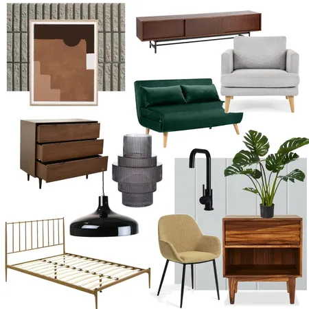 Mid Century Modern 2 Interior Design Mood Board by danikarae