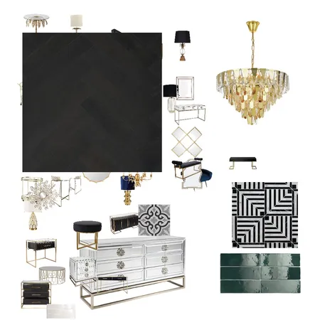 Hollywood regency Interior Design Mood Board by xLatiziax