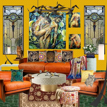 Eclectic Living Room Design by Malak Benzenberg Interior Design Mood Board by Malak_Benzenberg on Style Sourcebook