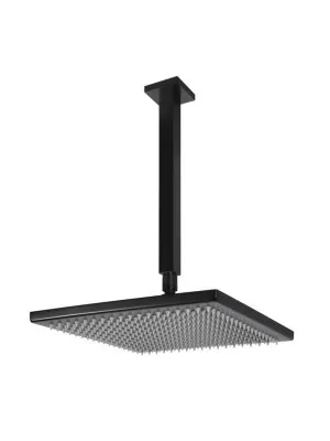Meir | Matte Black Square Ceiling Shower 300mm Rose, 200mm Dropper by Meir, a Shower Heads & Mixers for sale on Style Sourcebook