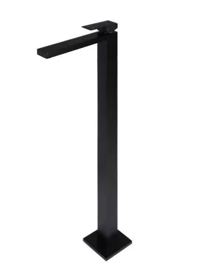 Meir | MATTE BLACK SQUARE FREESTANDING BATH MIXER by Meir, a Bathroom Taps & Mixers for sale on Style Sourcebook