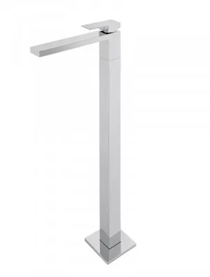 Meir | POLISHED CHROME SQUARE FREESTANDING BATH MIXER by Meir, a Bathroom Taps & Mixers for sale on Style Sourcebook