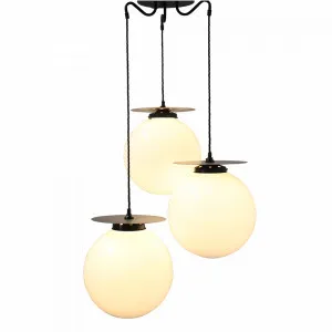 Glass Ball Disc Pendant Light by Fat Shack Vintage, a Pendant Lighting for sale on Style Sourcebook